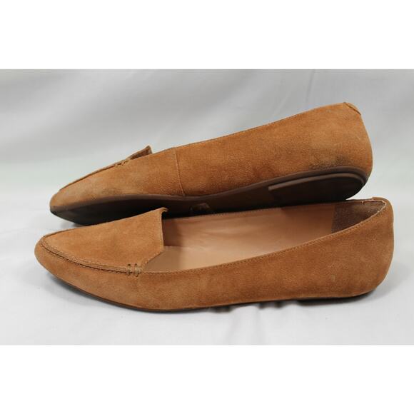 Lulus Emmy Cognac Suede Pointed Toe Loafer Flats Womens 8 BR 37 - Picture 6 of 10